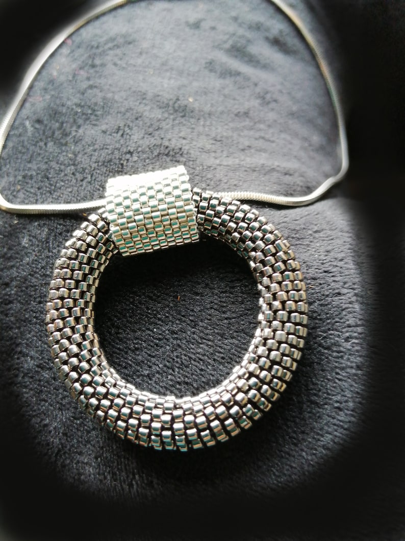 HinDaLi Collana Cerchio Argento 925 per Donna Bambina Ragazza Ciondolo Cerchio Zirconi Collana Donna Argento con Ciondolo Rotondo Doppia Anelli Choker Gioielli Regali
