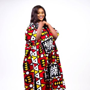 African Print Oversized Kimono For Women Plus Size | Full Length Ankara Robe Hippie | Samakaka Duster | Bohemian Cardigan | ONE SIZE