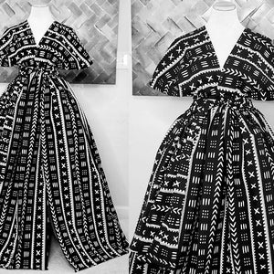 African Dress Maxi | Black and White African Print Infinity Dress | Ankara dresses for women | African Bridesmaids Dresses