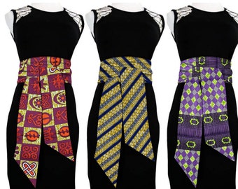 Cinturón Obi / Cinturón con estampado africano para mujer para transformar cualquier atuendo / Faja larga de Ankara / Cinturón de talla grande / Cinturón Obi con estampado africano para ella