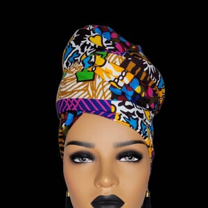 African Head Wrap Women | Patchwork Headwrap | African Gift For Her