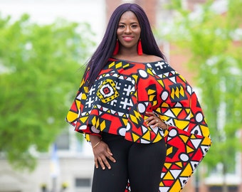 African Clothing For Women Red Black white Yellow