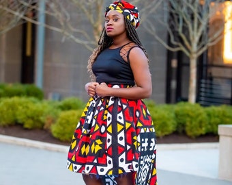 Plus size african print skirts 2025