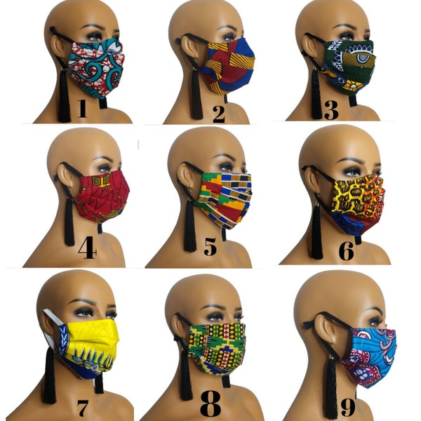 African print face mask with filter pocket | Dust Masks | Cotton Washable | Reusable Face Mask For Men and Women | Unisex