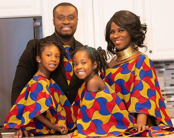 African Family Outfits , Customize Matching Family Outfit Set , Kwanzaa