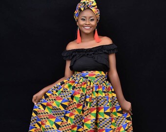 African Clothing For Women Kente, African Maxi Skirt 2019, Ankara Skirt, African Skirt Plus Size, Skirt With Pockets, African Prom Dress