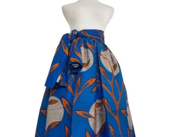 African Maxi Skirt with Side pockets For Women | Free Sash | Ankara Long Skirt | Plus Size Maxi Skirt | Available in all sizes