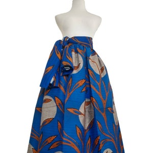 African Maxi Skirt with Side pockets For Women | Free Sash | Ankara Long Skirt | Plus Size Maxi Skirt | Available in all sizes