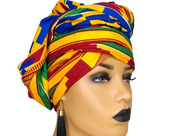 Kente Head Wraps For Women | African Headwrap Colorful