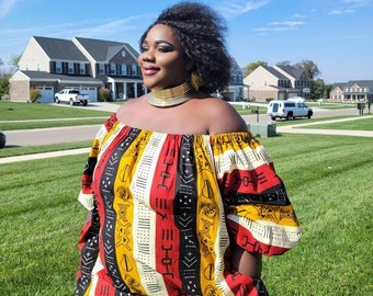 African Dresses for Women Plus Size Ankara Patchwork off | Etsy