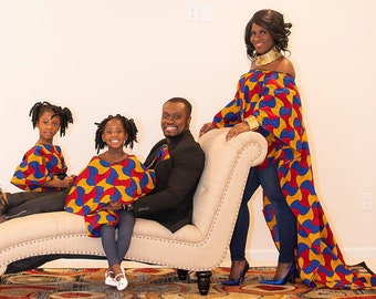 Royal African Family Outfits , Customize Matching Family Outfit Set , Black History Month