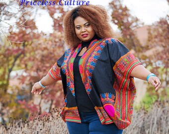 Dashiki Kimono African Kimono Ankara Poncho Plus Size African Cardigan Hawaiian Kimono Oversize African Kimono Angelina Kimono Ankara Poncho