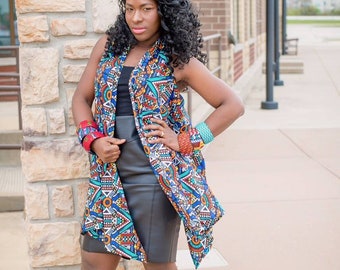 Colorful African Kimono, Ankara Kimono, Ankara Poncho, African Kimono Cardigan, Ankara Jacket For women, African Clothing For Women, Ankara