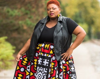 Plus Size African Clothing For Women, African Maxi Skirt, Ankara, Samakaka, Samacaca, Dashiki Dress Plus Size, Tribal, Ethnic, Afrocentric