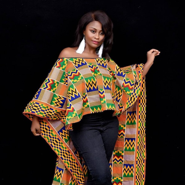 Ankara High Low Summer |Top Shawl | All SIZES African Cape | Ankara Dress Kente | Ankara Top Plus Size | African Print Clothing For Women