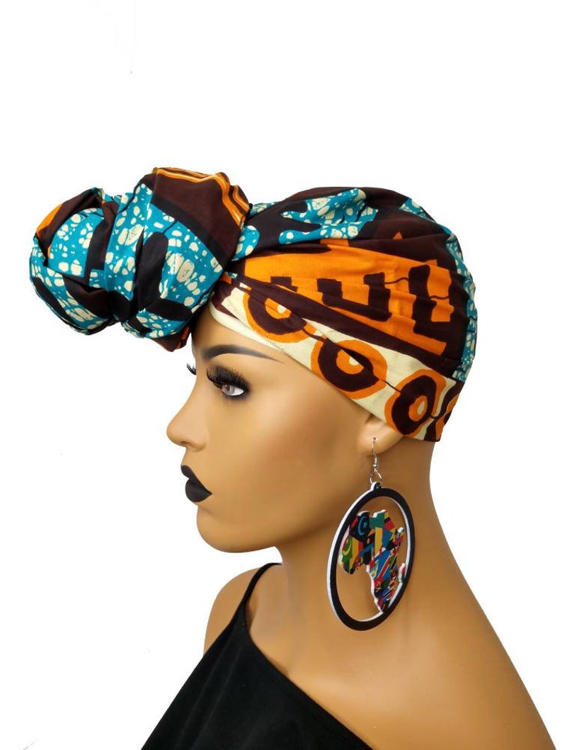 African Head Wraps for Women Plus Size Ankara Turban Adinkra Etsy