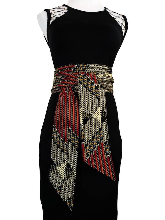 African Inspired Tie Belt – Odeon