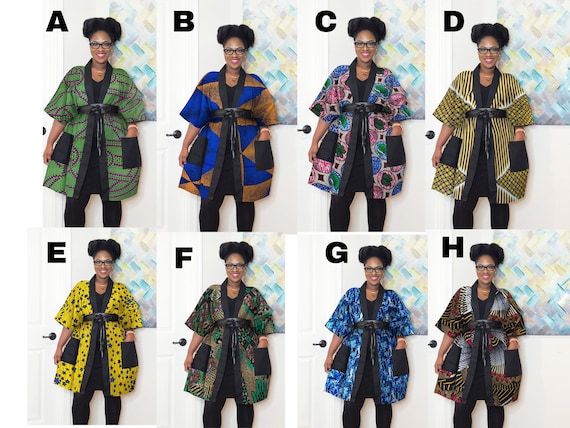 African Print Kimono Jacket for Women | Ankara Top Plus Size