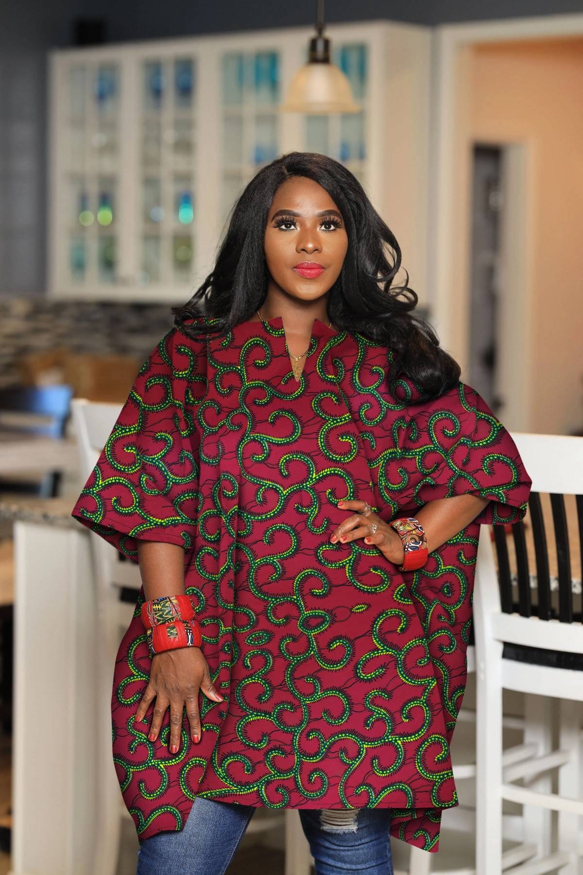 Plus Size African Clothing for Women Hippie Caftan Ankara Kaftan