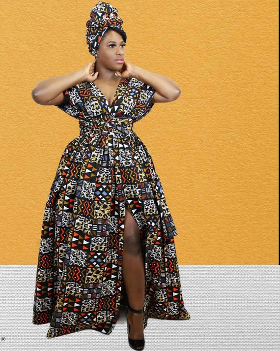slim fit dress slacks Shop Plus Size African Dress | African print clothing UK main image 1