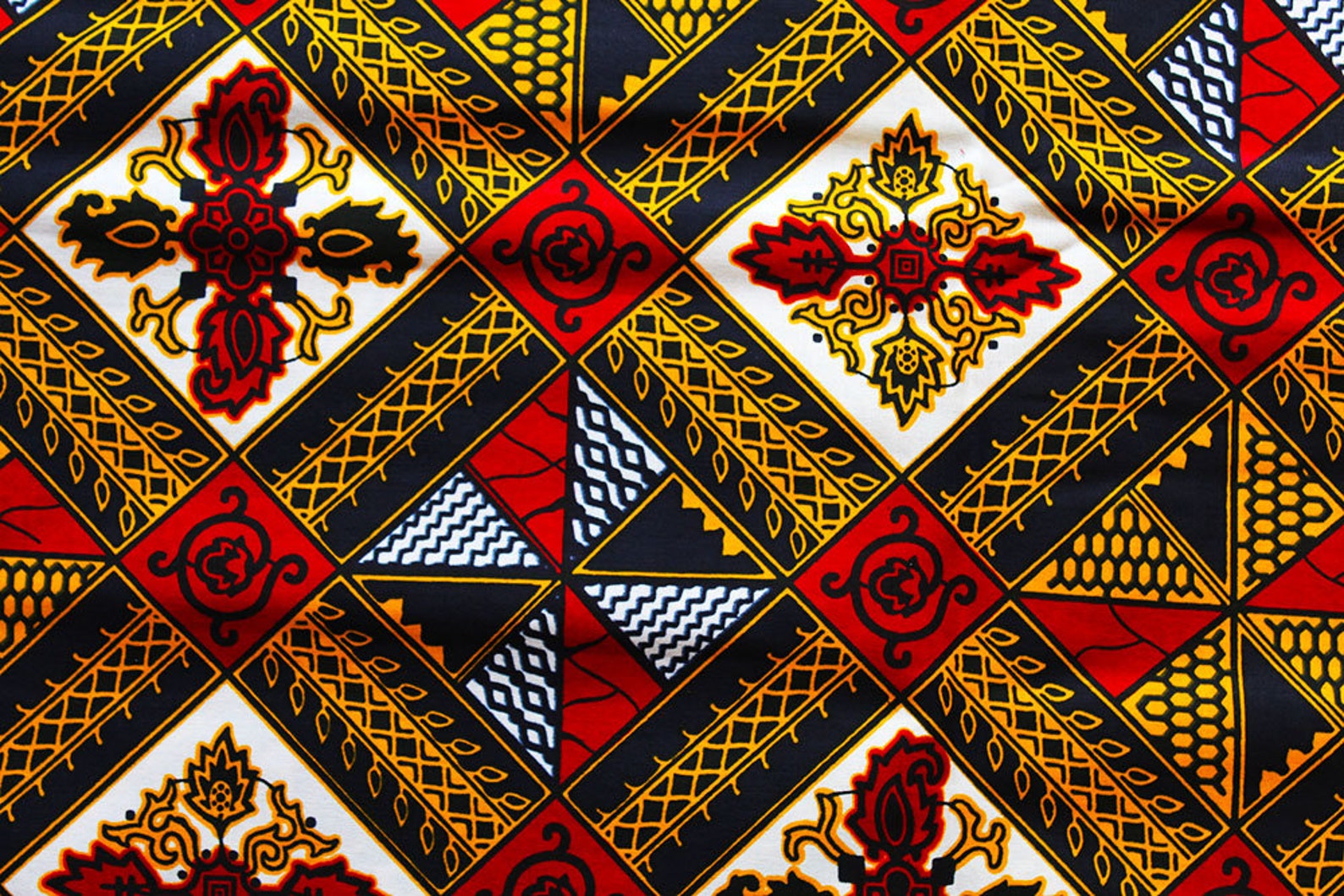 Geometric Ankara Fabric, White Ankara Fabric, Red Ankara Fabric, Gold ...