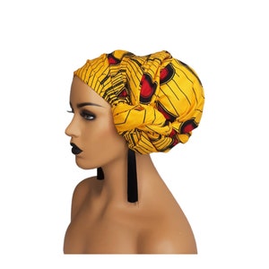 African Head Wraps For Women | Summer Headwrap | Yellow Ankara headpiece | African Gift For Her | Head scarfs | Head piece | African Turban