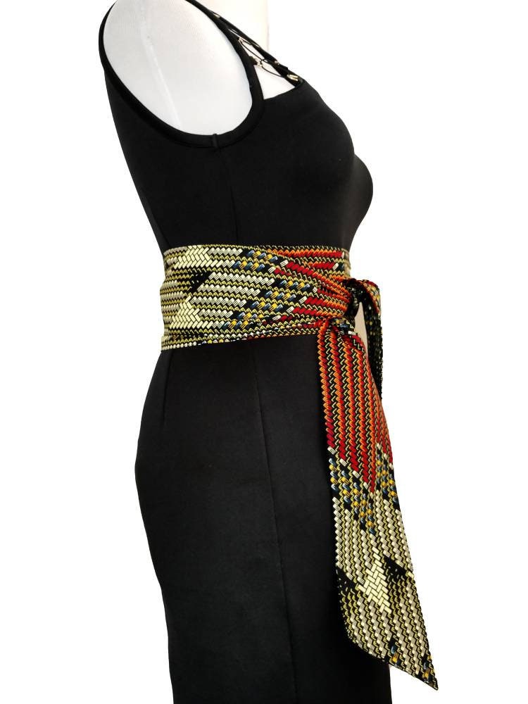 African Print Obi Ankara Belt for Women Dress Belt Gift Handmade Statement  Belt Accessory WYX30 