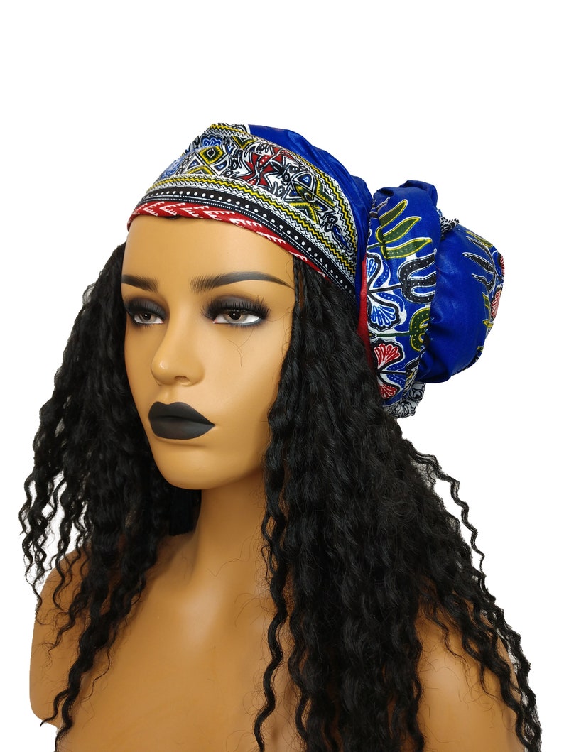 African Head Wraps for Women Royal Blue Dashiki Headwrap Etsy