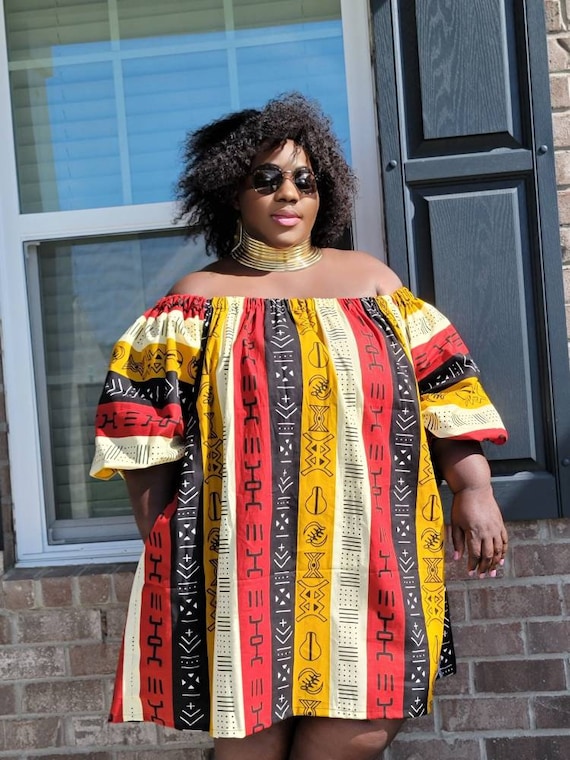 African Dress for Women Plus Size Ankara off Shoulder Dress | Etsy