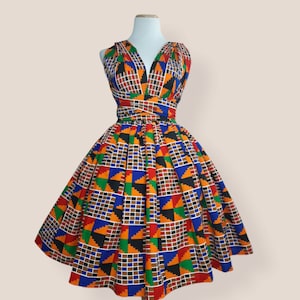 African Clothing for women | Ankara Infinity Dress for bridesmaid | Kente Dress | African Birthday Dress | African Gift for her