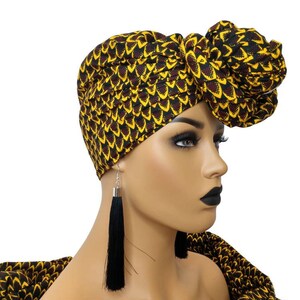 African Head Wraps For Women Brown | Ankara Headwrap