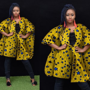 African Print Kimono for Women Plus Size | Ankara Kimono Top | Oversized Poncho | Ethnic Jacket | Hippie Free Size | Kimono Jacket Robe