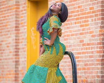 African Dress | African Clothing For Women | Ankara Dress | Elastic Dress