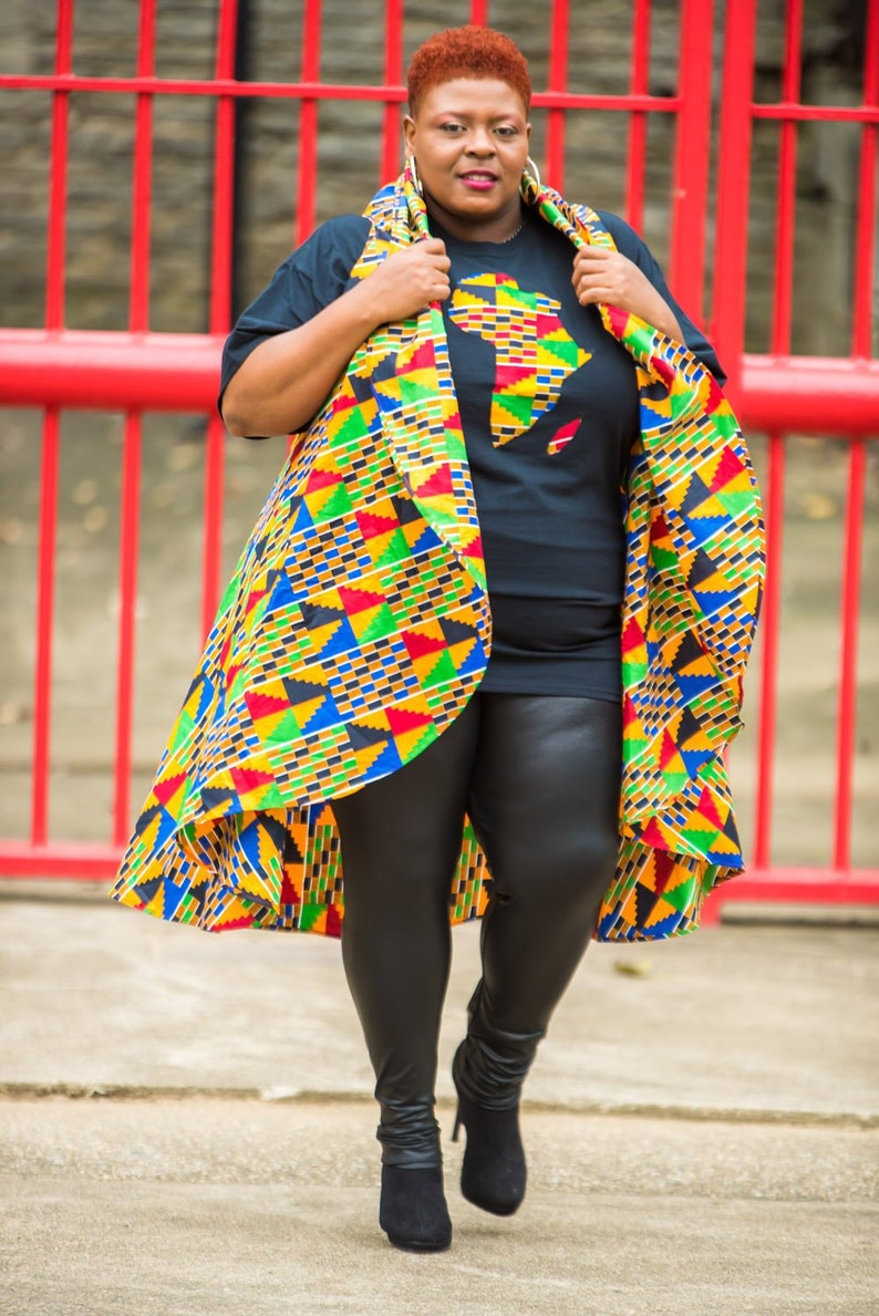 African Clothing For Women Plus Size Top, Ankara Kimono, Black History Month, Wakanda Forever, Kente Dress, Melanin, image 2