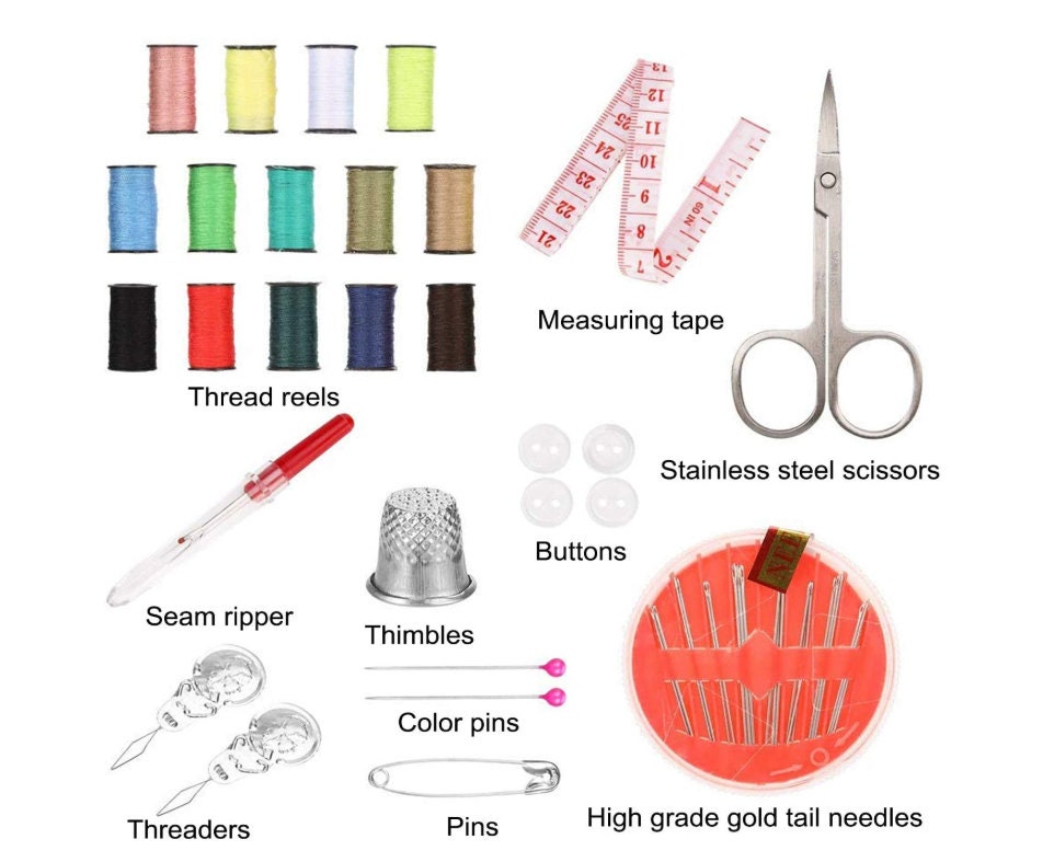 OWill Nähset 94-tlg. - Komplettes Nähzubehör Mit Schere, Nadeln, Faden & Maßband