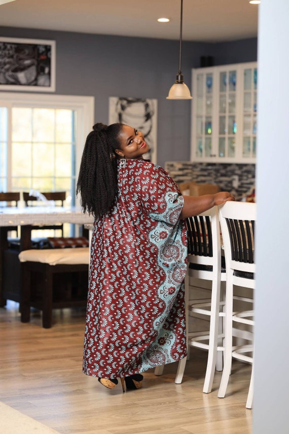 Kaftan Plus One Size African Maxi Dress for Women African Print Kaftan African Clothing African Maxi Dress Plus Size long Caftan Etsy UK