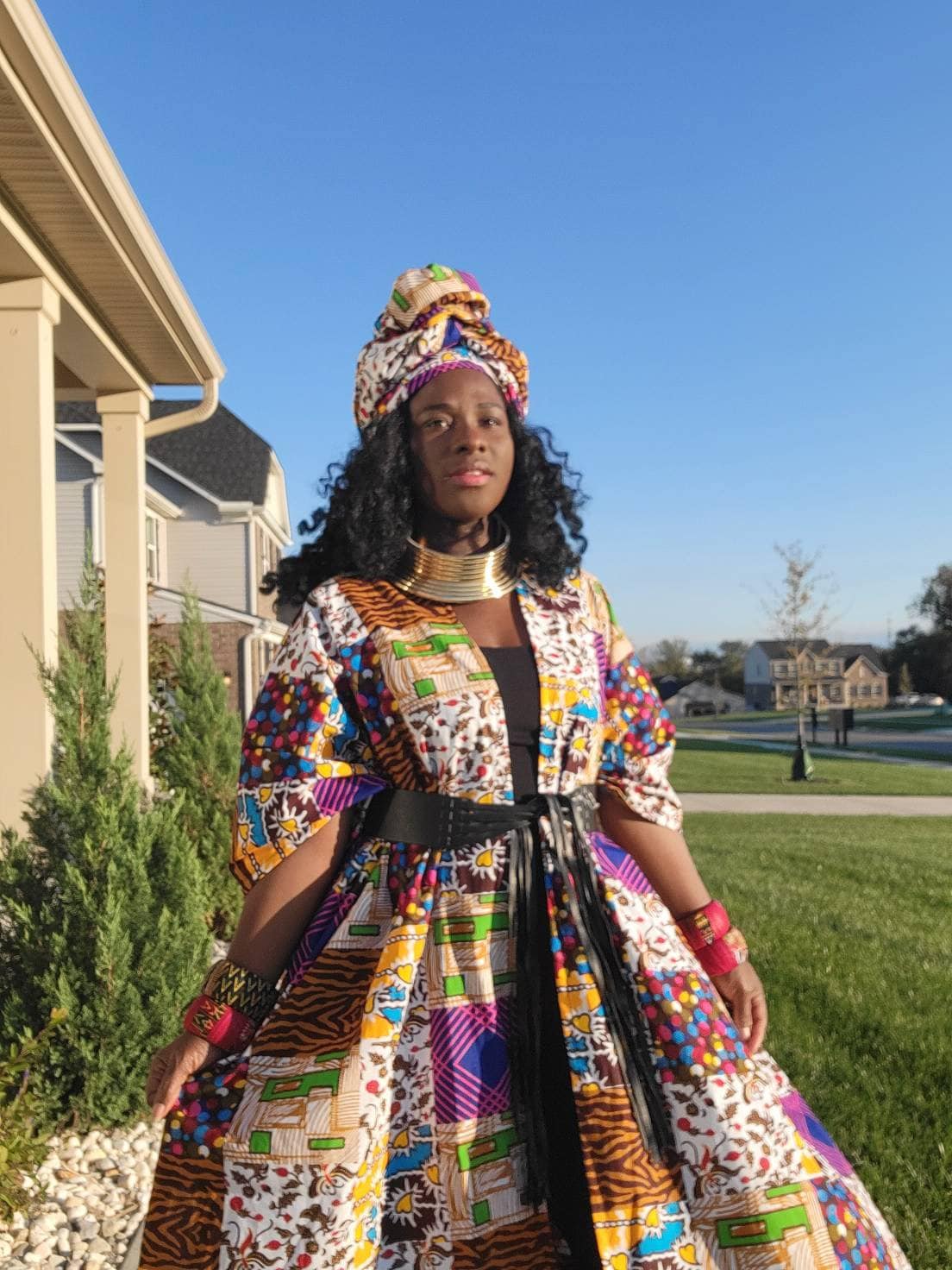 Long African Kimono Women Plus Size | Oversized Ankara Jacket