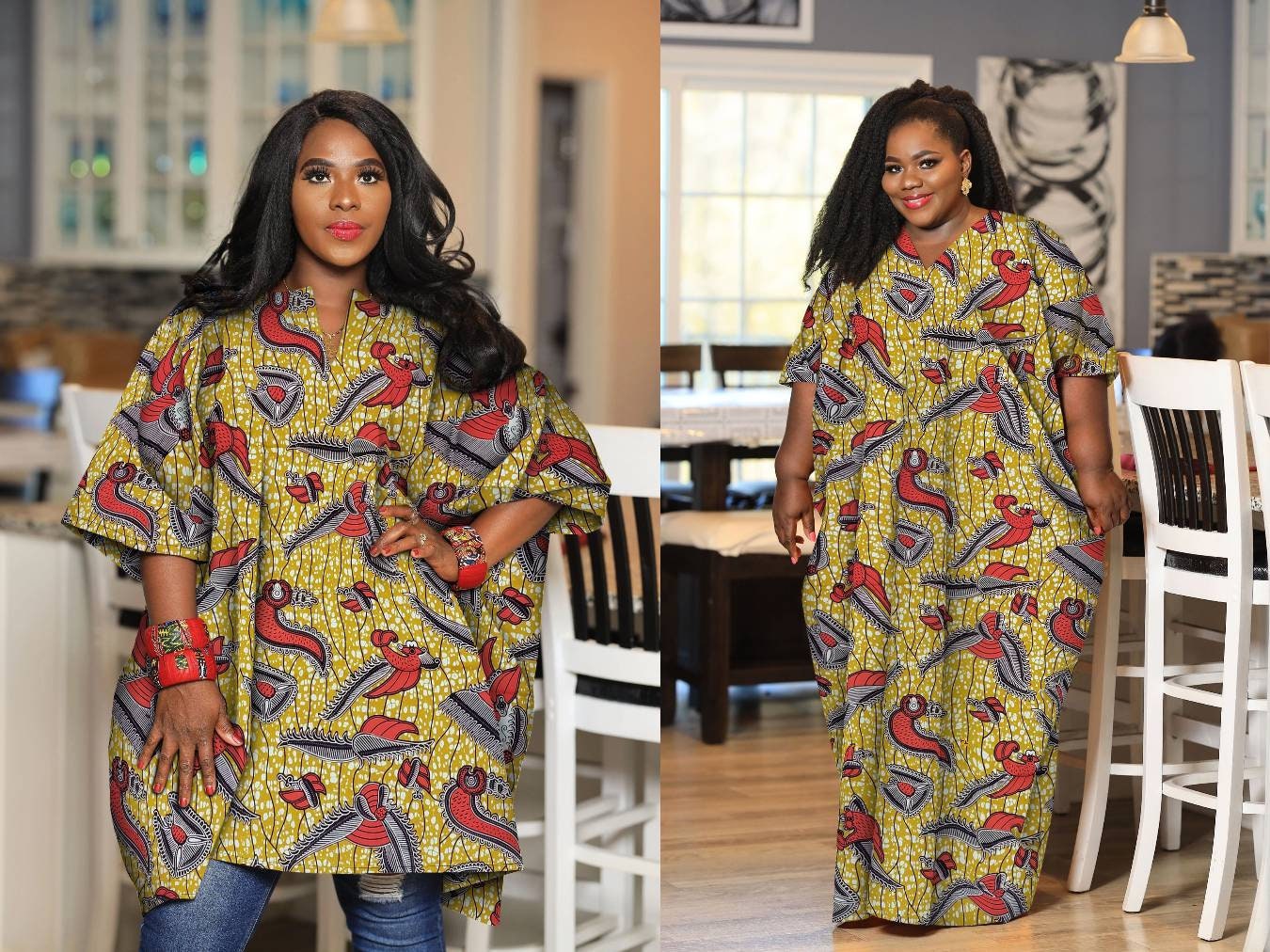 African Print Kaftan Dress Ankara Plus Size Caftan for Women Long