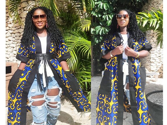 Royal blue deals duster jacket