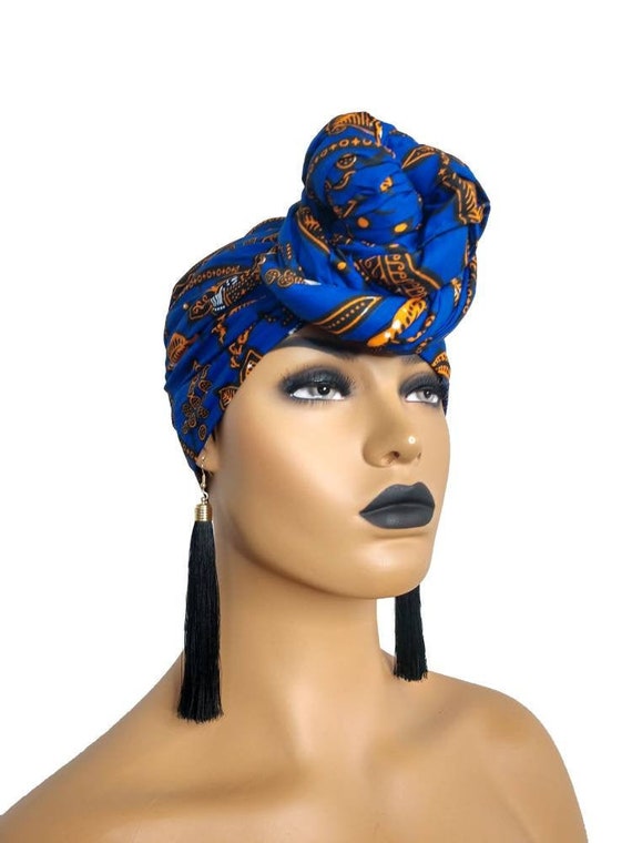 African Head Wraps for Women Blue - Etsy