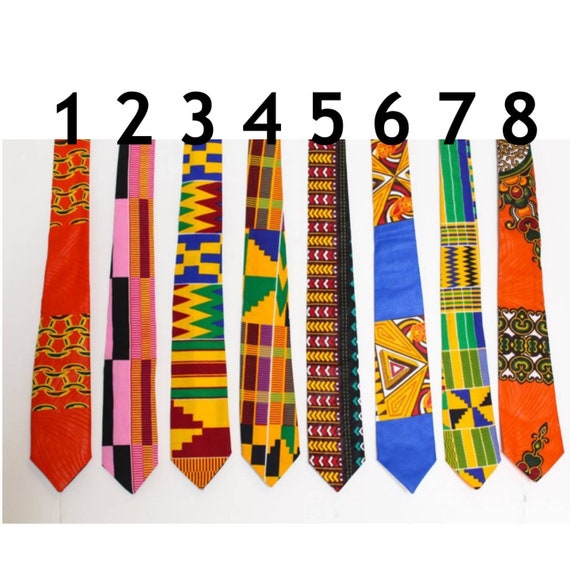Afrocentric Tie Mens Tie and Graduation Men Accessory Print Black History Choir African Kente Necktie #2
