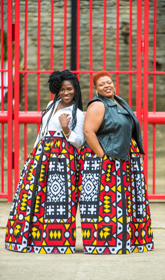 Plus Size African Clothing for Women, African Maxi Skirt, Ankara