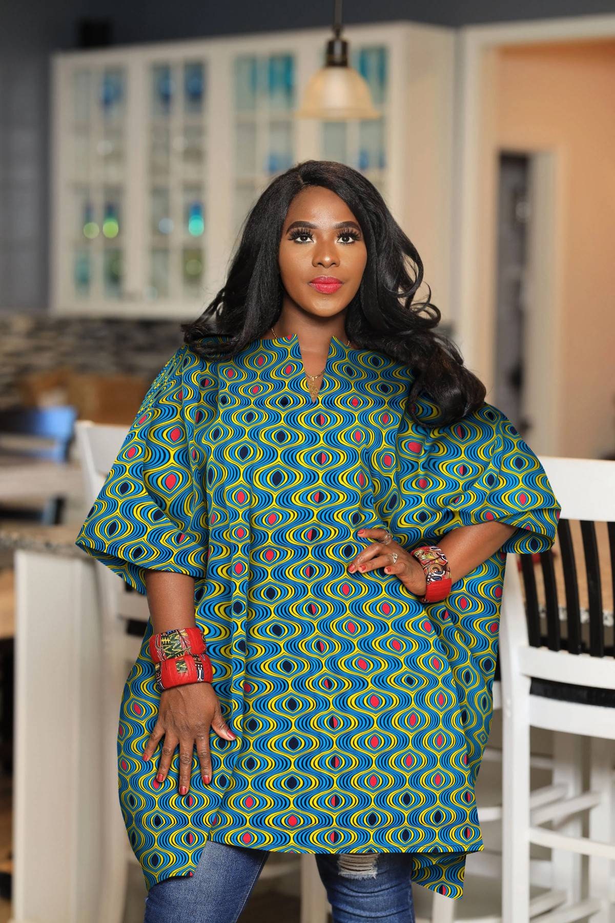 Ankara Cape Blouse - Etsy