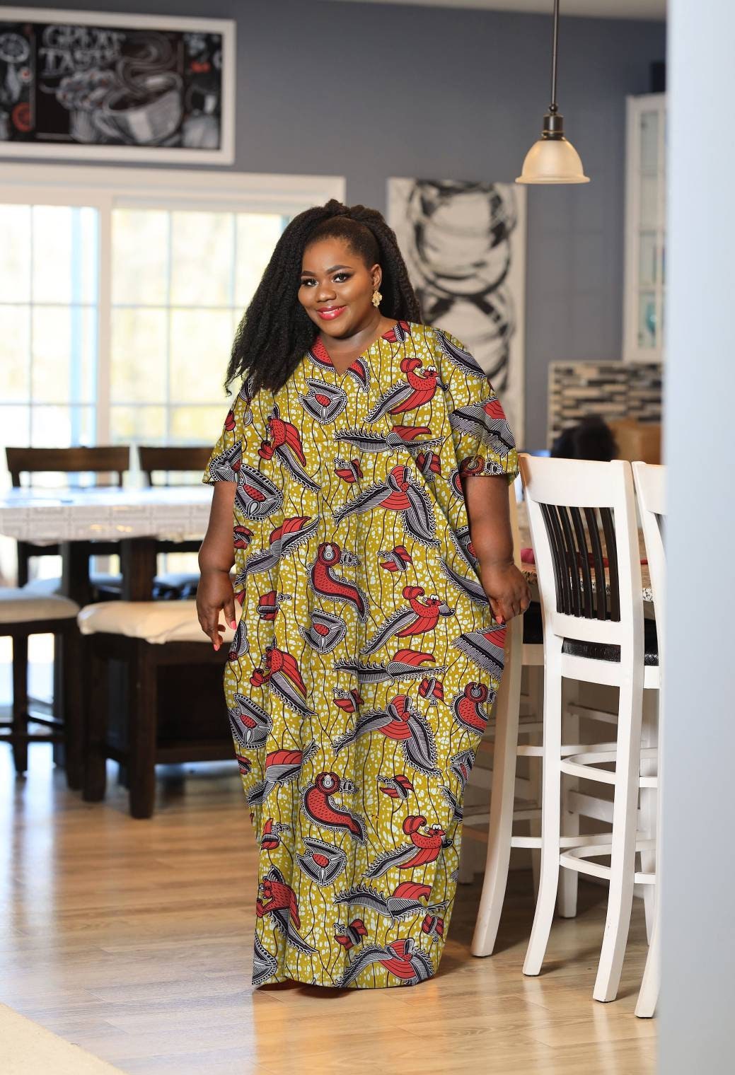 Plus Size African Print Maxi Kaftan Dress Ankara Plus Size Caftan for Women  Long Maxi Dress Oversized Kimono Kaftan -  Canada