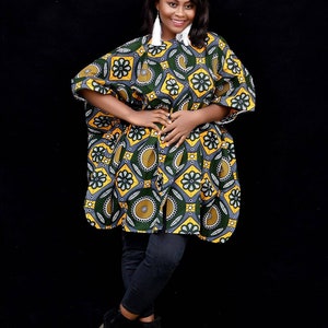 African Clothing for Women Plus Size Poncho Kaftan Colorful