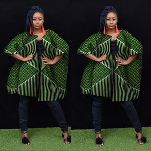 African Print Kimono Top for Women Plus Size | Ankara Oversized Duster |  Poncho Ethnic Jacket | Hippie Free Size | Kimono Jacket Robe