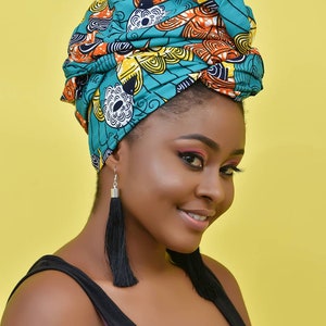African Head Wraps for Women,peacock African Print, Colorful Ankara ...