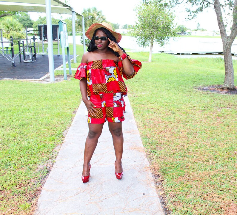 Ankara Off Shoulder Top Blue Geometric Off The Shoulder Top African Print Off Shoulder Top Plus Size Off Shoulder Top Off The Shoulder Dress