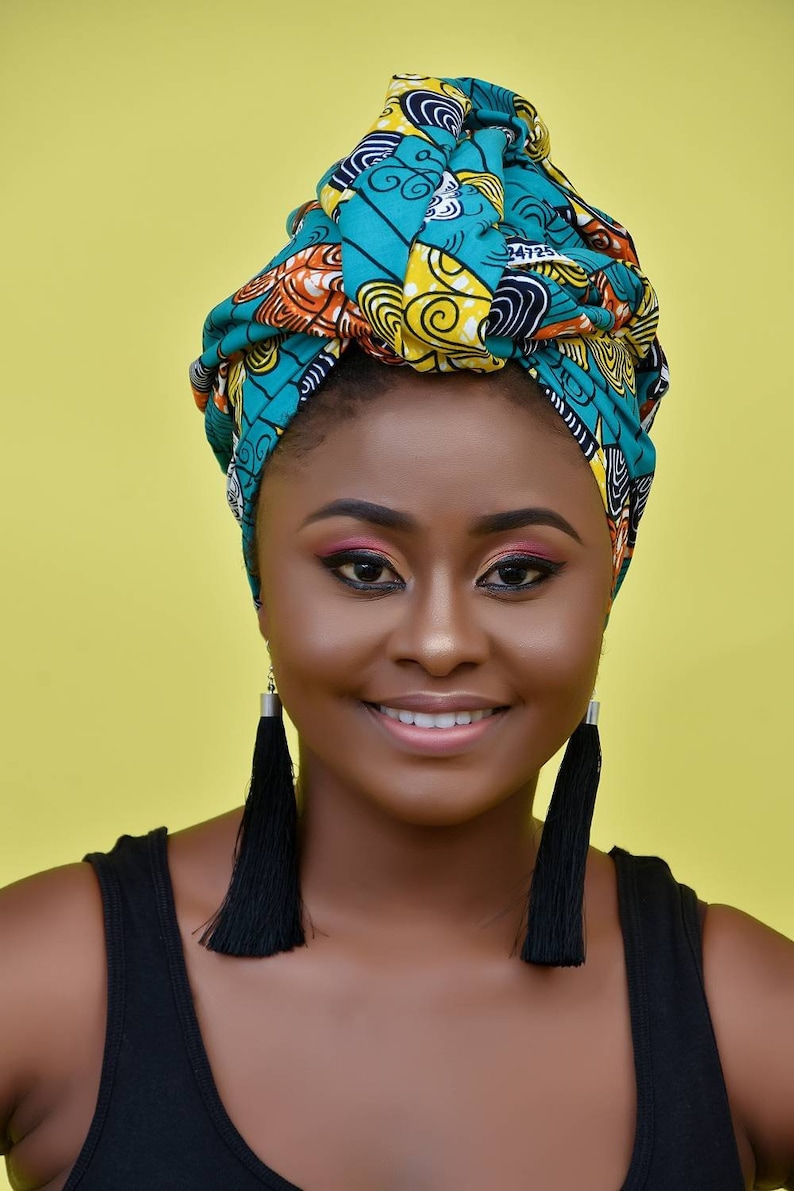 African Head Wraps for Womenpeacock African Print Colorful Etsy