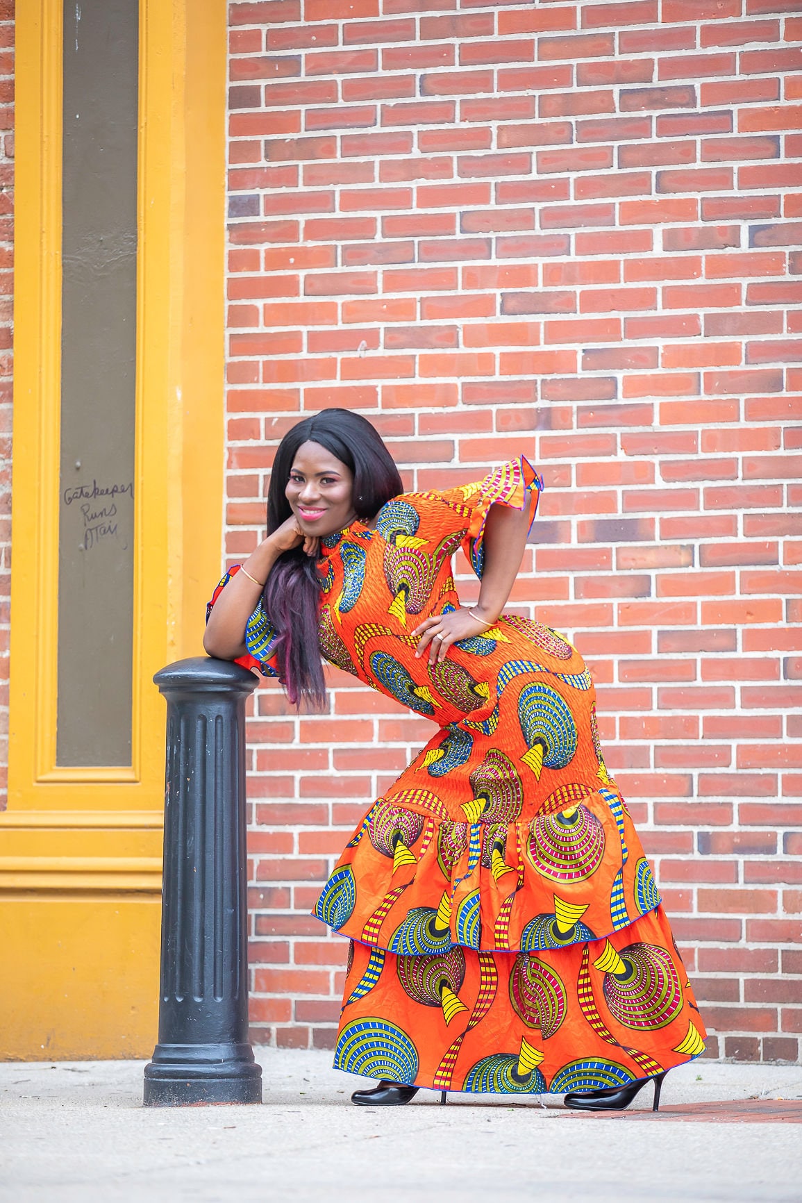 open lace back dress African Clothing. African Maternity Dress X-Small main image 0